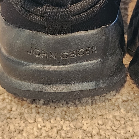John Geiger 002 Red Thread Black Sneakers - Picture 6 of 9